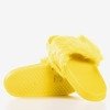 Yellow slippers with fur Millie - Footwear