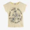 Yellow women&#39;s t-shirt with print in flowers - Clothing 1