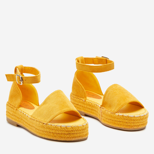 Yellow women's Sitra platform sandals - Footwear