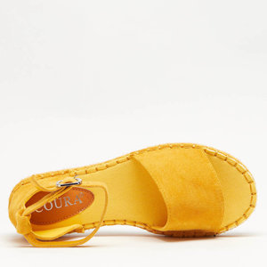 Yellow women's Sitra platform sandals - Footwear