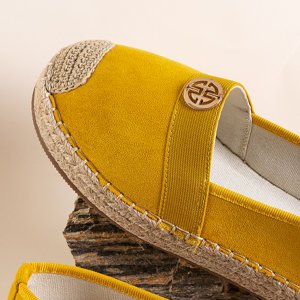 Yellow women's espadrilles with flat heels Anatola - Shoes