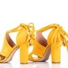 Yellow women's sandals on a high post with Lanaline shank - Footwear
