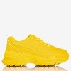 Yellow women's sneakers on a solid sole Lera - Footwear