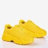 Yellow women's sneakers on a solid sole Lera - Footwear