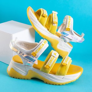 Yellow women's sports sandals on a platform Ritusa - Footwear